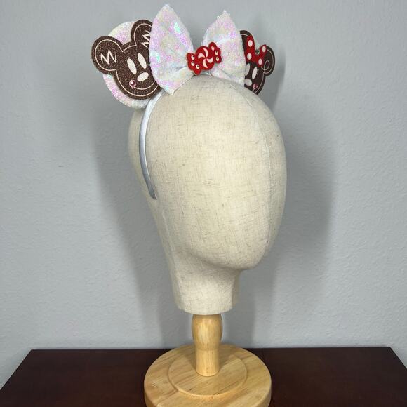 Gingerbread Cookie Minnie Ears | Disney-Inspired Christmas Mouse Ears Headband - Picture 5 of 5
